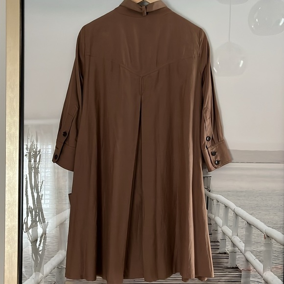 NWT BCBGMAXAZRIA DRESS -MIDI LIGHT BROWN - Picture 6 of 10